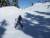 Valentin sur une piste bleue à la fin de la semaine...